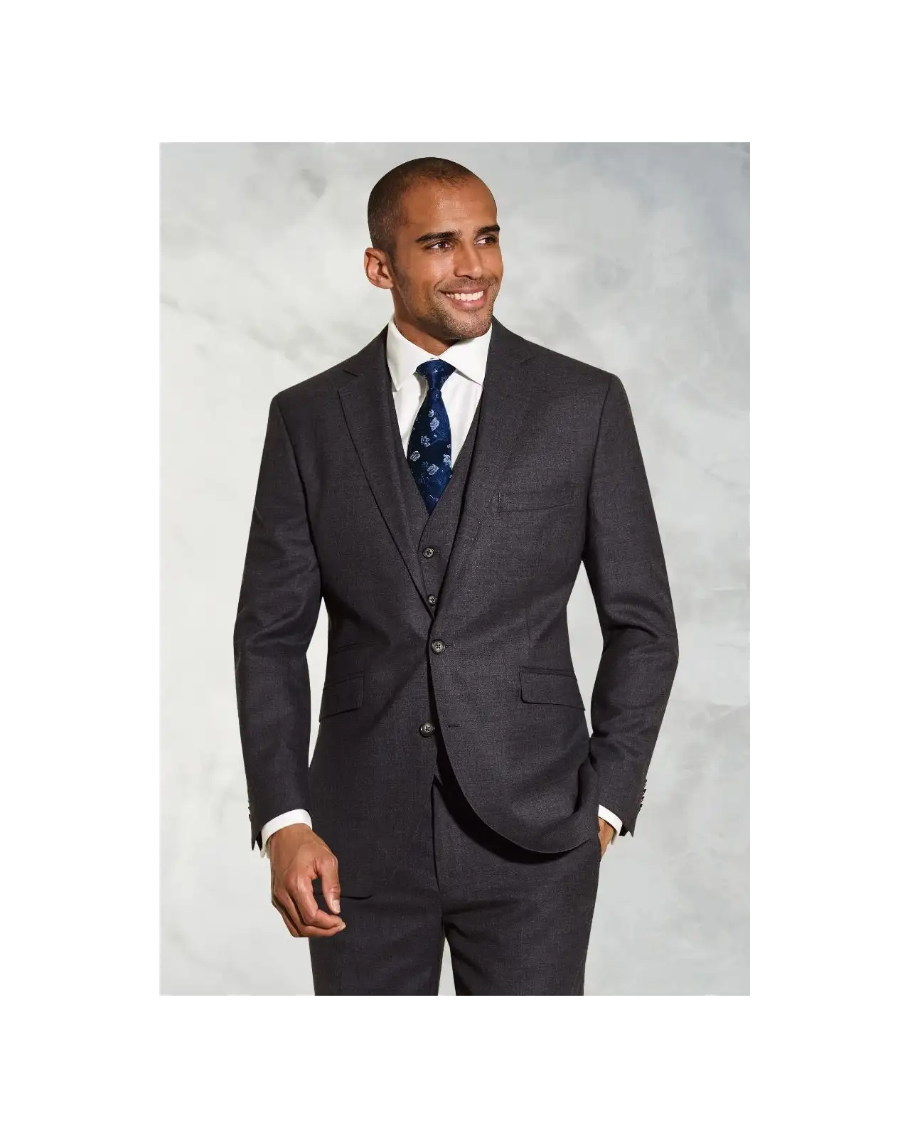 Suit Jackets Brook Taverner Tailored Fit Wells Charcoal Wool Blend Suit Jacket £134.00