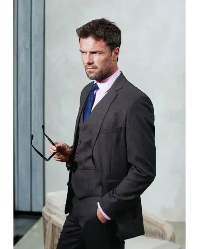 Suit Jackets Brook Taverner Tailored Fit Wells Charcoal Wool Blend Suit Jacket-BT-5286B £134.00