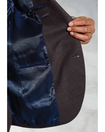 Suit Jackets Brook Taverner Tailored Fit Wells Charcoal Wool Blend Suit Jacket-BT-5286B £134.00