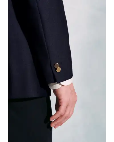 Jackets Brook Taverner Regular Fit Henley Navy Wool Blend Blazer-BT-5051C £161.00