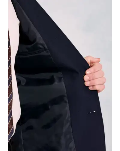 Jackets Brook Taverner Regular Fit Henley Navy Wool Blend Blazer-BT-5051C £161.00