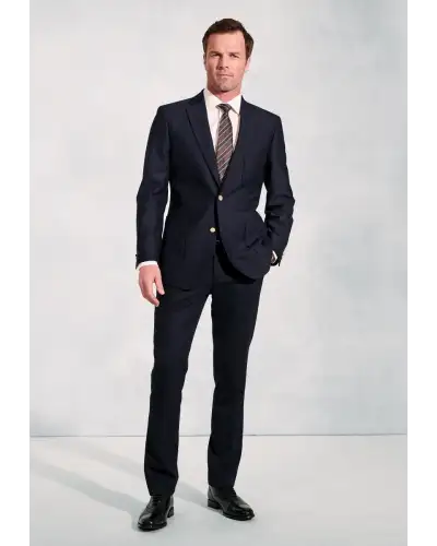 Jackets Brook Taverner Regular Fit Henley Navy Wool Blend Blazer £161.00