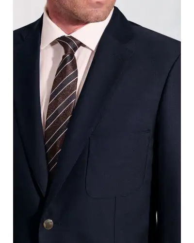 Jackets Brook Taverner Regular Fit Henley Navy Wool Blend Blazer £161.00