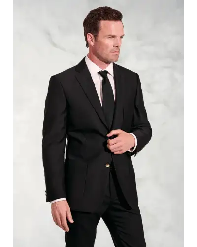 Jackets Brook Taverner Regular Fit Henley Black Wool Blend Blazer £161.00