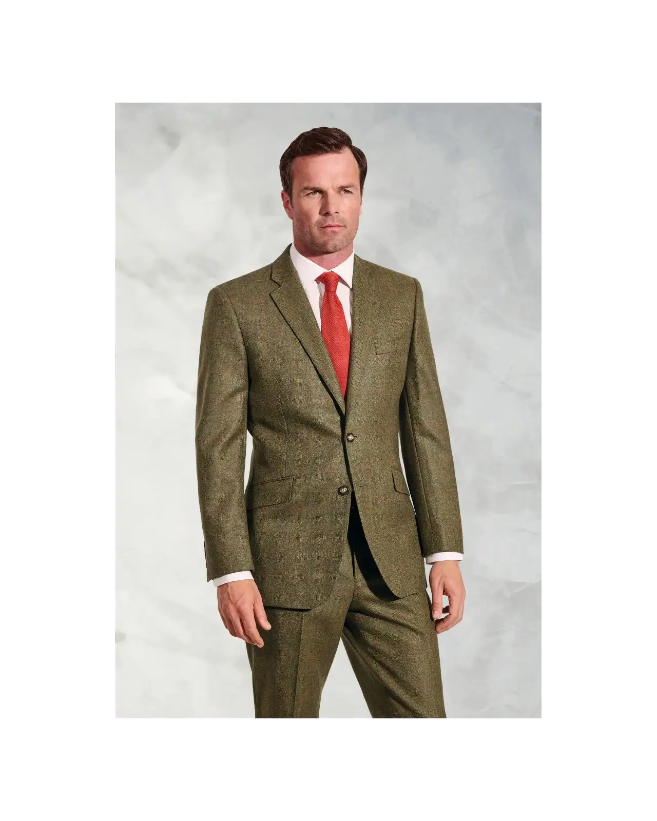 Suit Jackets Brook Taverner Regular Fit Dalton Olive Check Wool Suit Jacket £179.00