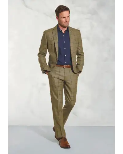 Suit Jackets Brook Taverner Tailored Fit Haincliffe Green Check Wool Suit Jacket £224.00