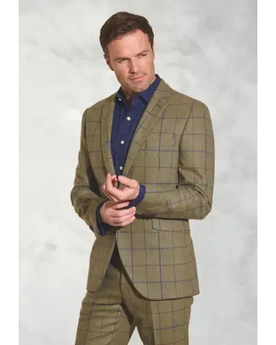 Suit Jackets Brook Taverner Tailored Fit Haincliffe Green Check Wool Suit Jacket £224.00