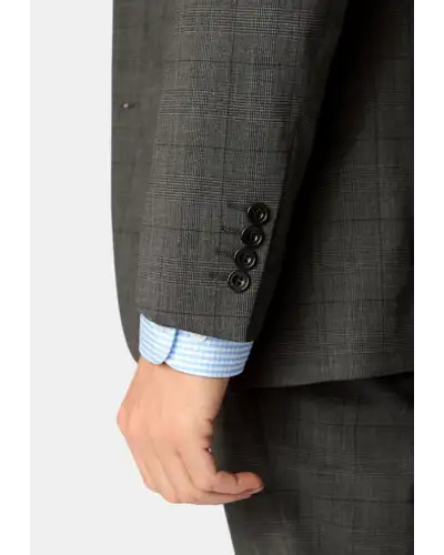 Suit Jackets Brook Taverner Tailored Fit Cassino Grey Check Washable Suit Jacket £161.00
