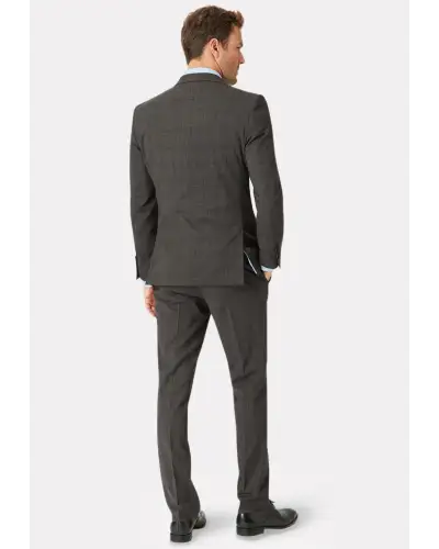 Suit Jackets Brook Taverner Tailored Fit Cassino Grey Check Washable Suit Jacket-BT-3834C £161.00