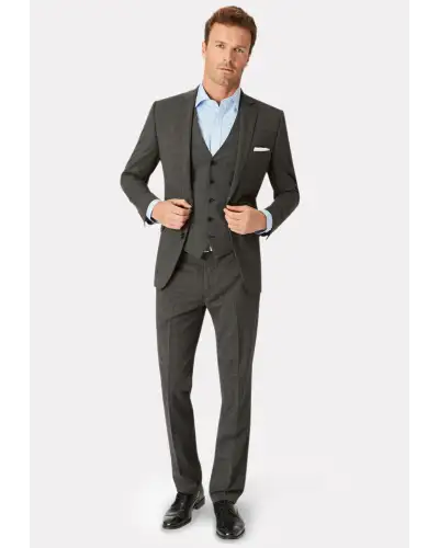 Suit Jackets Brook Taverner Tailored Fit Cassino Grey Check Washable Suit Jacket £161.00