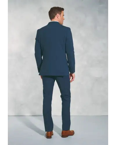 Suit Jackets Brook Taverner Tailored Fit Cassino Navy Check Washable Suit Jacket-BT-3834A £161.00