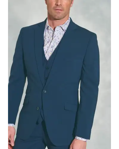 Suit Jackets Brook Taverner Tailored Fit Cassino Navy Check Washable Suit Jacket £161.00
