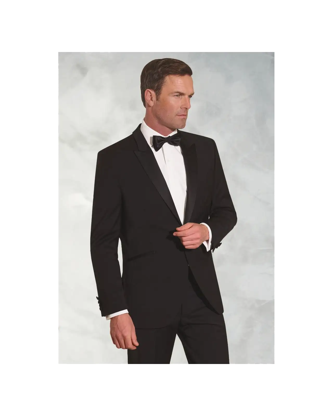 Suit Jackets Brook Taverner Tailored Fit Sapphire Black Wool Blend Dinner Suit Jacket-BT-3708A £161.00