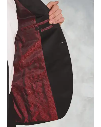 Suit Jackets Brook Taverner Tailored Fit Sapphire Black Wool Blend Dinner Suit Jacket-BT-3708A £161.00