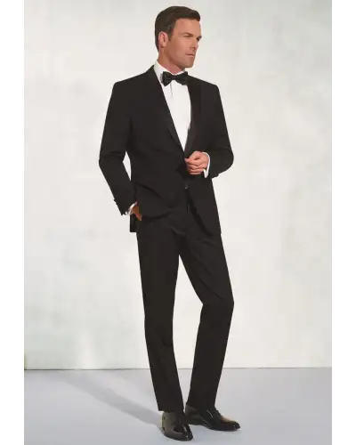 Suit Jackets Brook Taverner Tailored Fit Sapphire Black Wool Blend Dinner Suit Jacket £161.00