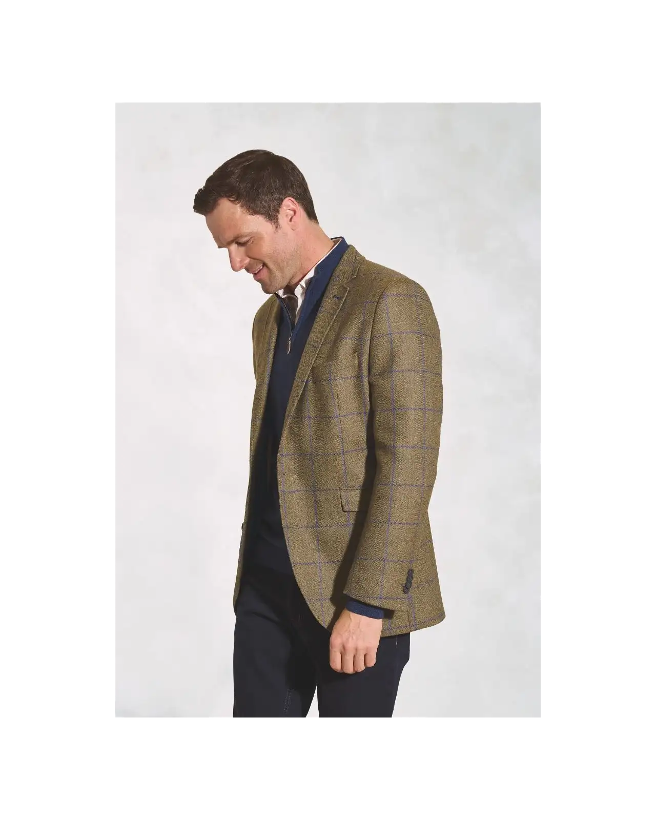 Jackets Brook Taverner Tailored Fit Breedon Fern Check Wool Jacket-BT-3703A £179.00