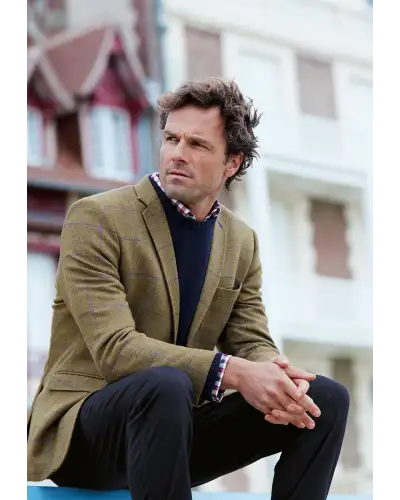 Jackets Brook Taverner Tailored Fit Breedon Fern Check Wool Jacket-BT-3703A £179.00