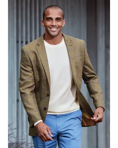 Jackets Brook Taverner Tailored Fit Breedon Fern Check Wool Jacket £179.00