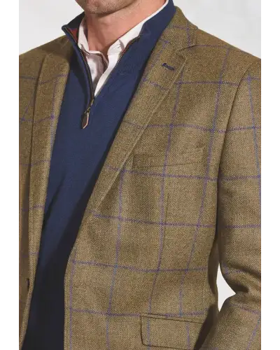 Jackets Brook Taverner Tailored Fit Breedon Fern Check Wool Jacket-BT-3703A £179.00