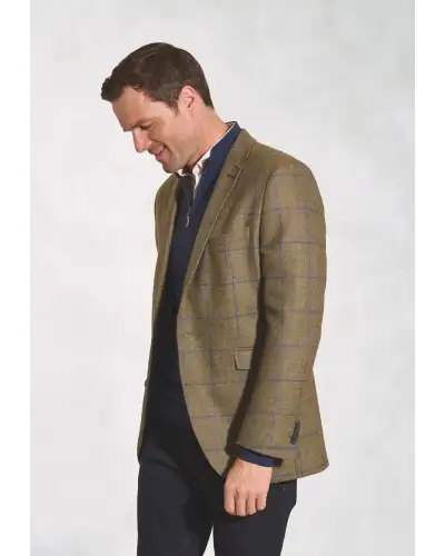 Jackets Brook Taverner Tailored Fit Breedon Fern Check Wool Jacket-BT-3703A £179.00