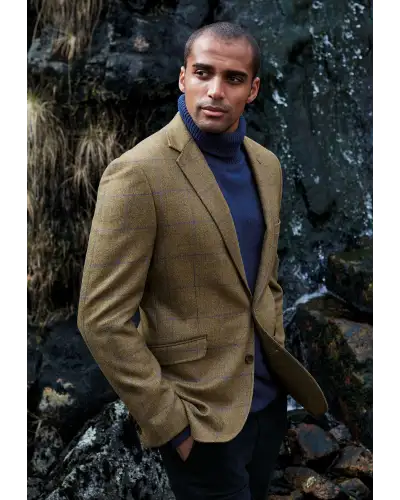 Jackets Brook Taverner Tailored Fit Breedon Fern Check Wool Jacket-BT-3703A £179.00