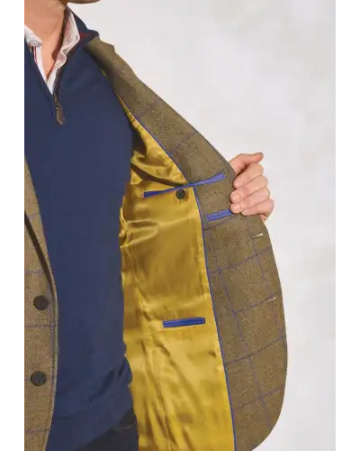 Jackets Brook Taverner Tailored Fit Breedon Fern Check Wool Jacket-BT-3703A £179.00
