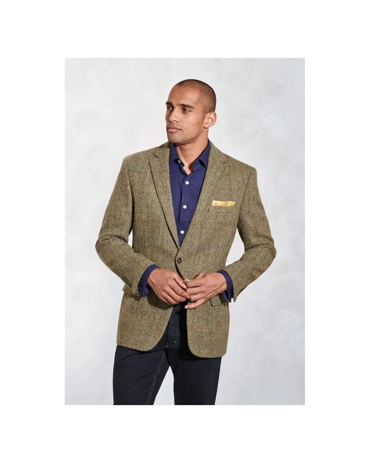 Harris Tweed Jackets Brook Taverner Regular Fit Stromay Olive Check Harris Tweed Jacket £269.00