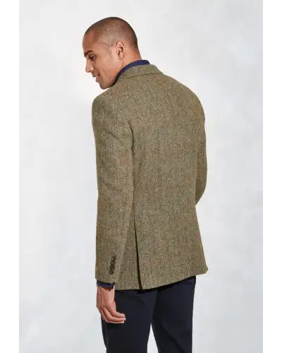 Harris Tweed Jackets Brook Taverner Regular Fit Stromay Olive Check Harris Tweed Jacket £269.00