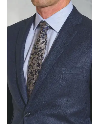 Suit Jackets Brook Taverner Tailored Fit Clifford Navy Donegal Wool Suit Jacket-BT-3607C £179.00