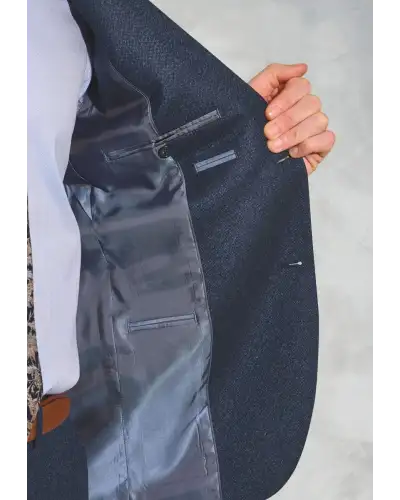 Suit Jackets Brook Taverner Tailored Fit Clifford Navy Donegal Wool Suit Jacket £179.00