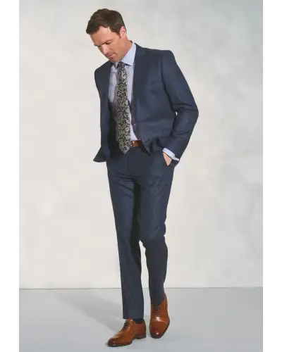 Suit Jackets Brook Taverner Tailored Fit Clifford Navy Donegal Wool Suit Jacket-BT-3607C £179.00