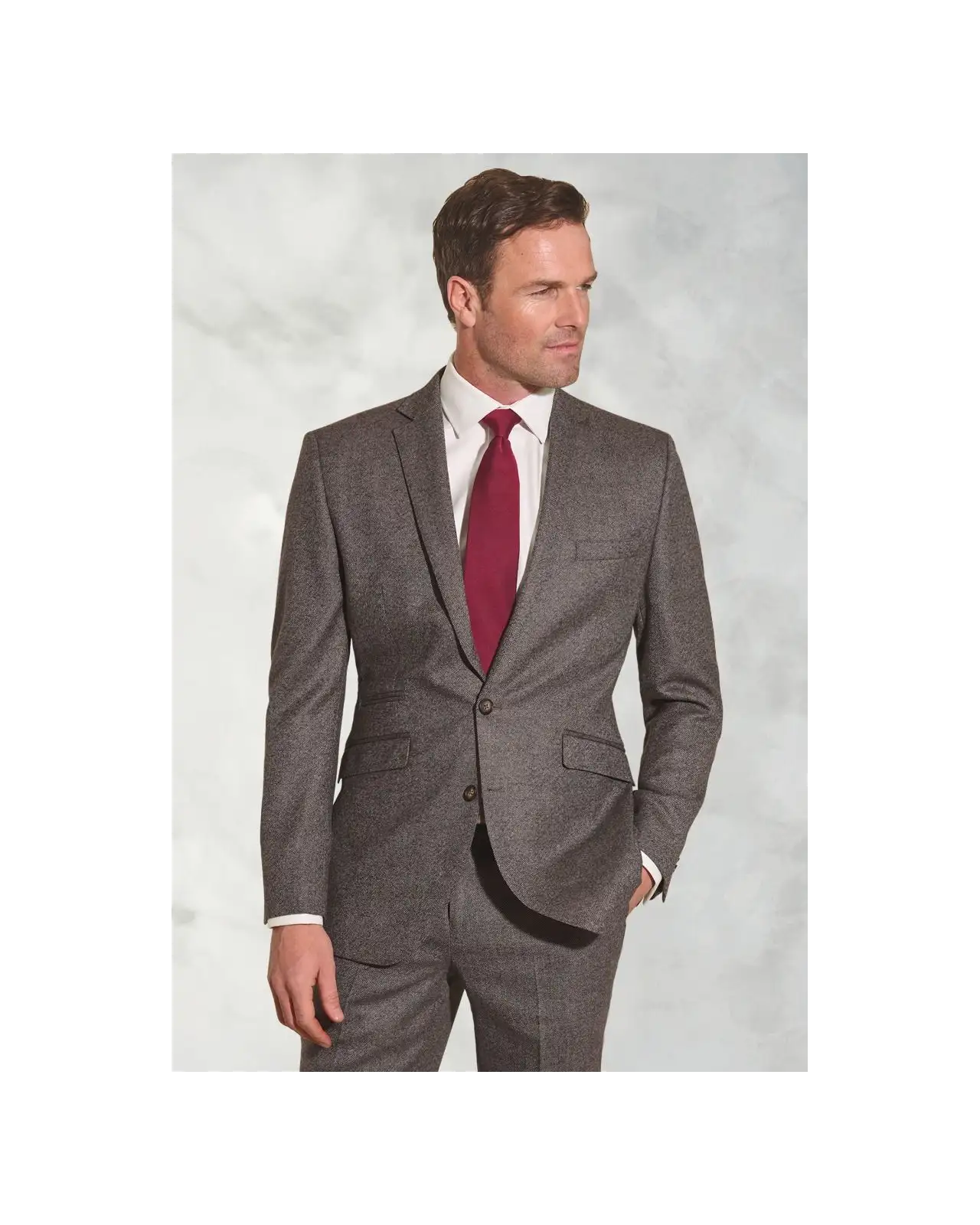 Suit Jackets Brook Taverner Tailored Fit Clifford Grey Donegal Wool Suit Jacket £179.00