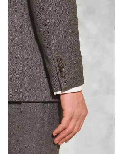 Suit Jackets Brook Taverner Tailored Fit Clifford Grey Donegal Wool Suit Jacket-BT-3607BX £179.00