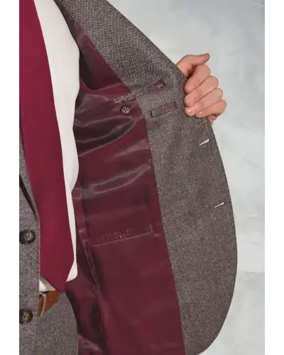 Suit Jackets Brook Taverner Tailored Fit Clifford Grey Donegal Wool Suit Jacket £179.00