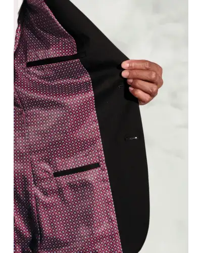 Suit Jackets Brook Taverner Tailored Fit Pegasus Black Washable Suit Jacket-BT-3551D £90.00