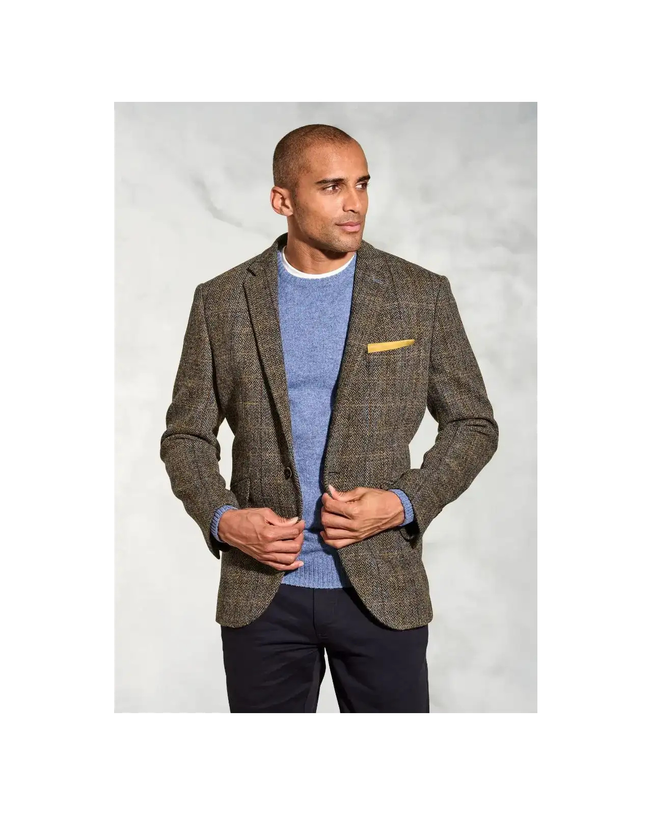 Harris Tweed Jackets Brook Taverner Tailored Fit Sumburgh Green And Blue Check Harris TweedR Jacket £269.00