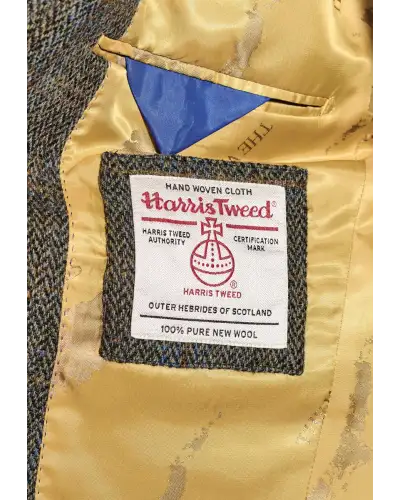 Harris Tweed Jackets Brook Taverner Tailored Fit Sumburgh Green And Blue Check Harris Tweed Jacket £269.00