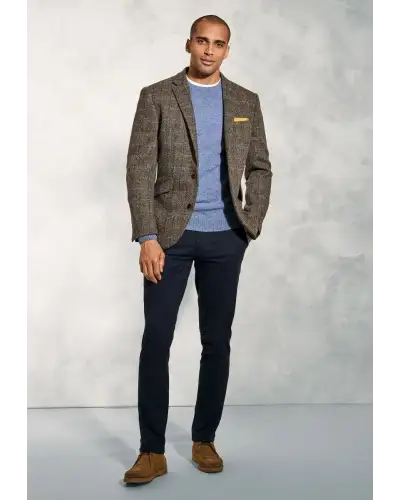 Harris Tweed Jackets Brook Taverner Tailored Fit Sumburgh Green And Blue Check Harris TweedR Jacket-BT-3540A £269.00