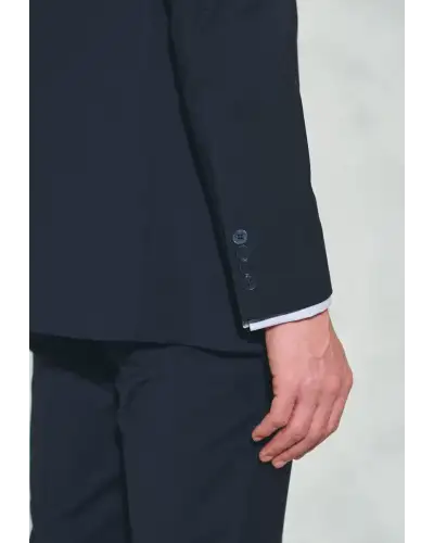 Suit Jackets Brook Taverner Tailored Fit Cassino Navy Washable Suit Jacket-BT-5985A £134.00