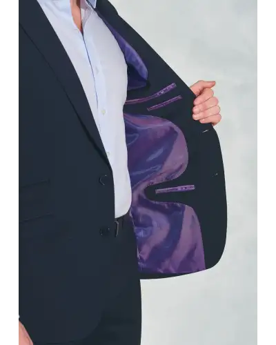 Suit Jackets Brook Taverner Tailored Fit Cassino Navy Washable Suit Jacket-BT-5985A £134.00