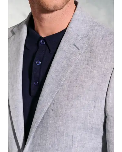 Jackets Brook Taverner Tailored Fit Eastwood Light Blue Pure Linen Jacket £134.00