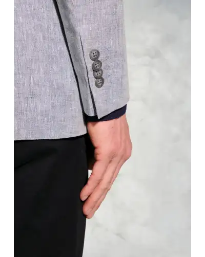 Jackets Brook Taverner Tailored Fit Eastwood Light Blue Pure Linen Jacket £134.00