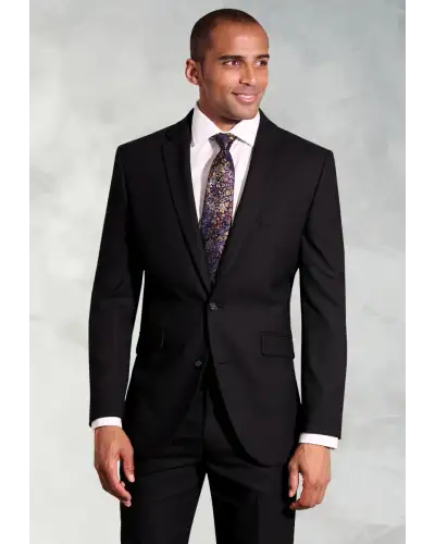 Suit Jackets Brook Taverner Tailored Fit Dijon Black Suit Jacket-BT-3833D £89.00