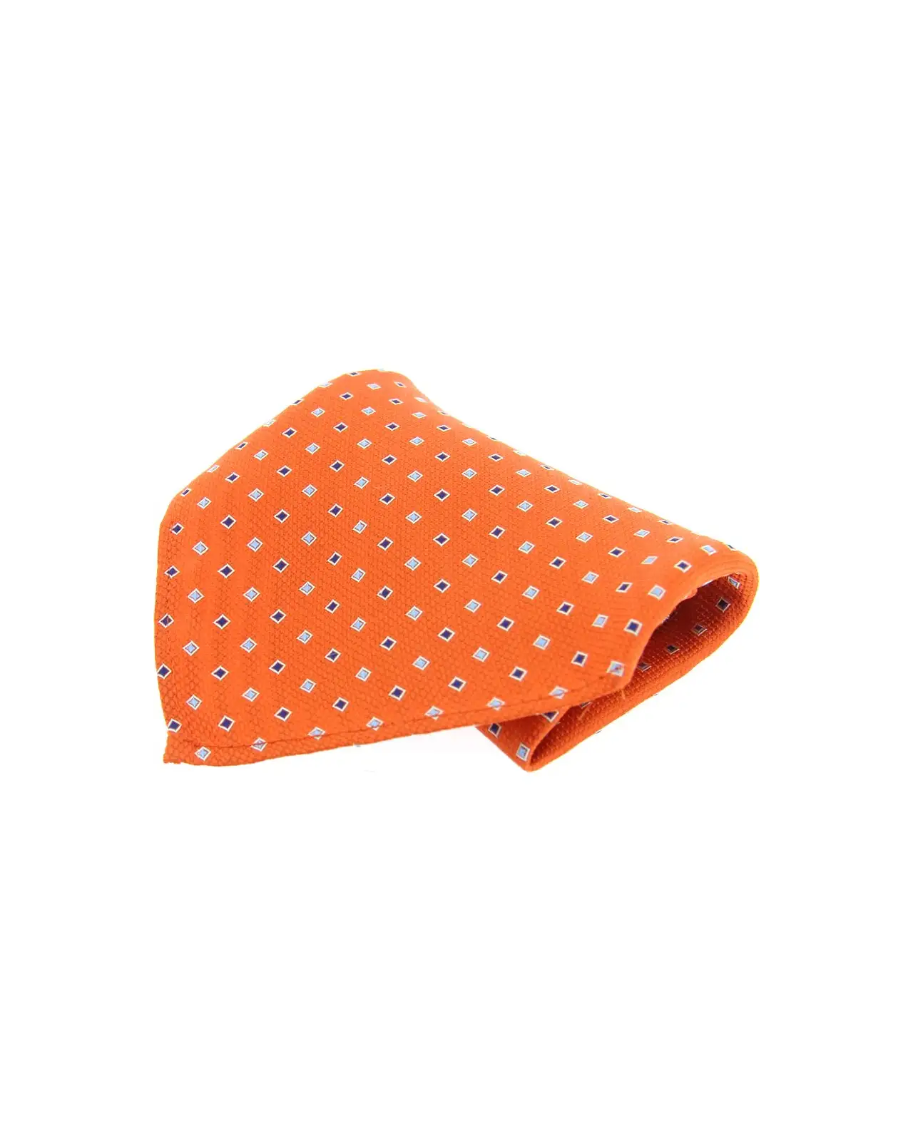 Pocket Square Soprano Ties Soprano Orange With Small Squares Silk Pocket Square £15.00