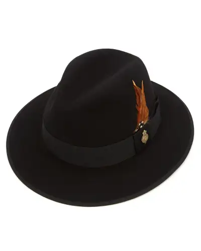 Trilbies & Pork Pies Christys Hats Farnham Down Brim Fur Felt Trilby Hat-CH-CSO100270BLAC-57 £180.00