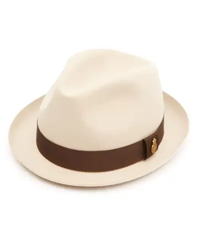 Trilbies & Pork Pies Christys Hats Pembroke Superfine Beaver Fur Felt Trilby Hat-CH-CSO100257-PUTTY-59 £441.00