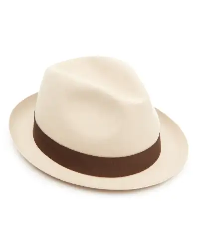 Trilbies & Pork Pies Christys Hats Pembroke Superfine Beaver Fur Felt Trilby Hat-CH-CSO100257-PUTTY-59 £441.00