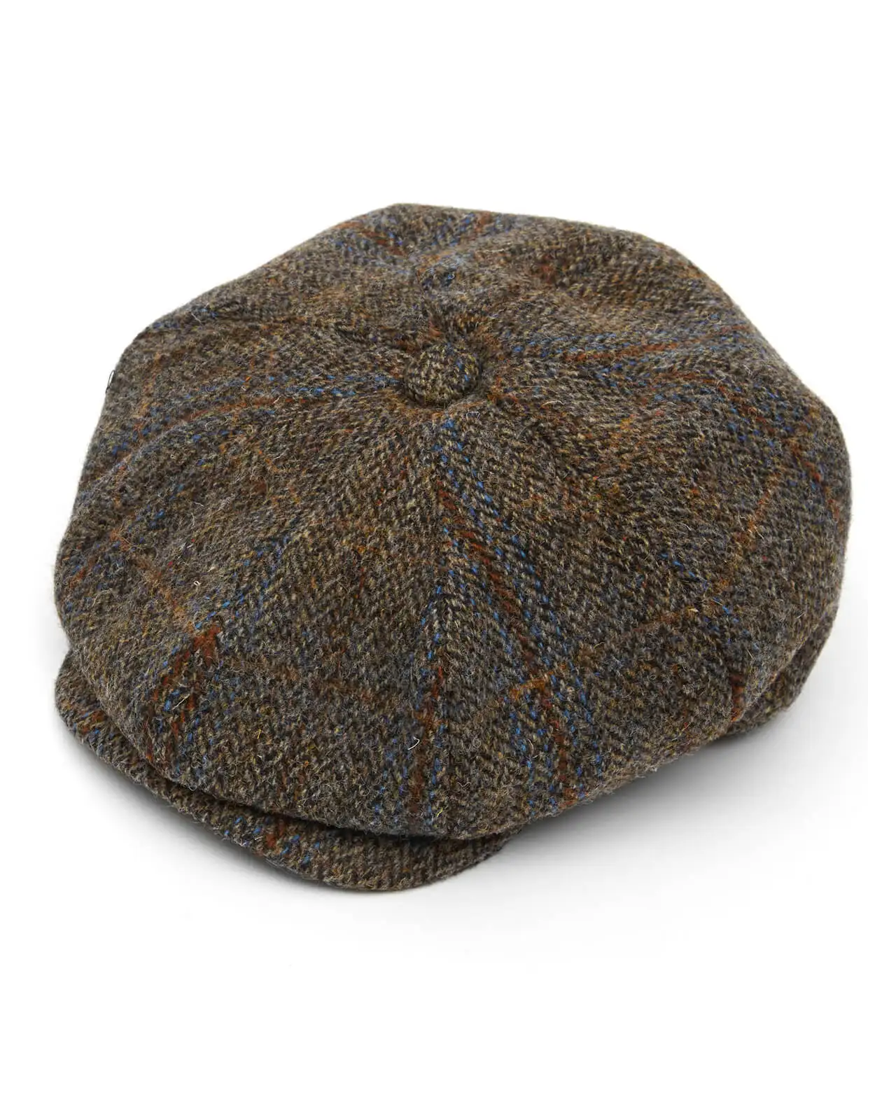 Caps & Flat Caps Christys Hats Harris Tweed 8 Piece Baker Boy Flat Cap In L005p-CH-CSK100675L005-S £45.00