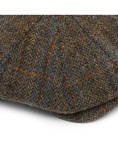 Caps & Flat Caps Christys Hats Harris Tweed 8 Piece Baker Boy Flat Cap In L005p-CH-CSK100675L005-S £45.00