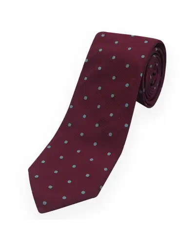 Men PEPER HAROW Pin Polka Mens Ties - Burgundy £68.00